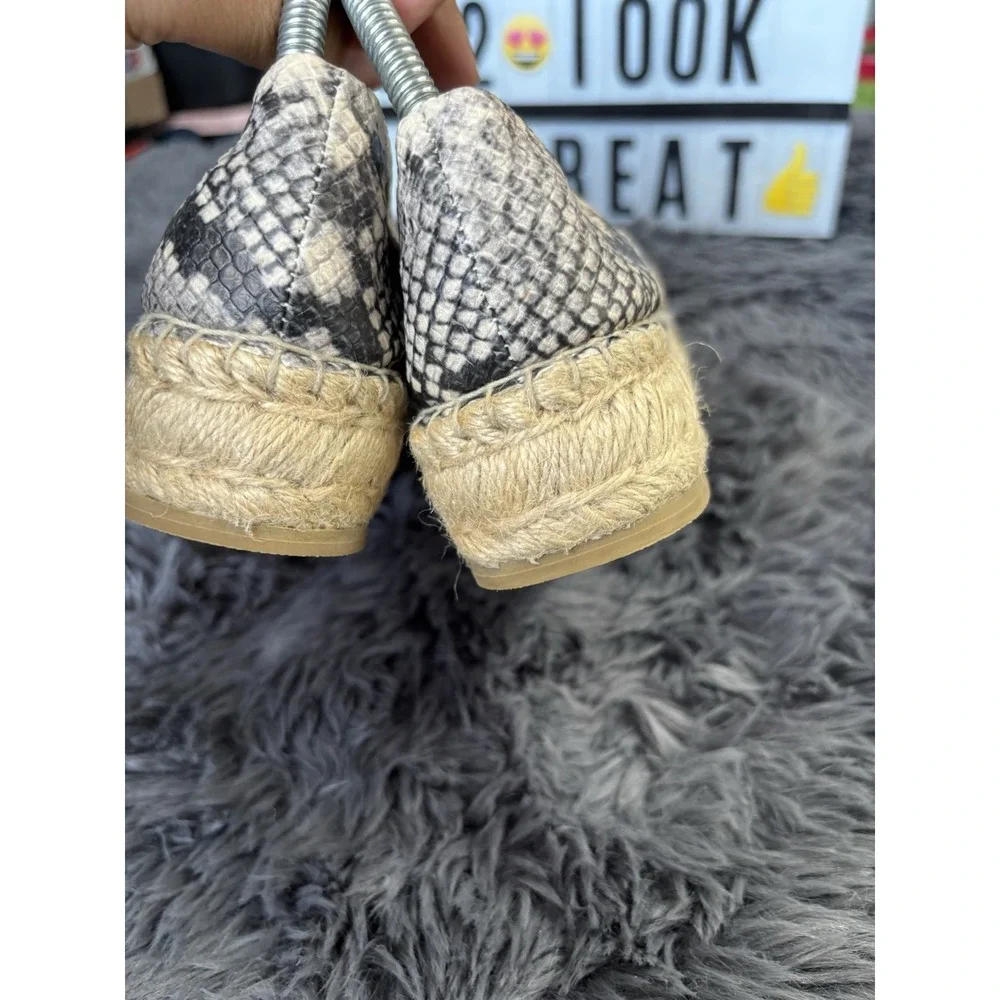 Steve Madden Prisila Espadrille Size 8 M Snakeskin‎ Animal Print Slip On Shoes